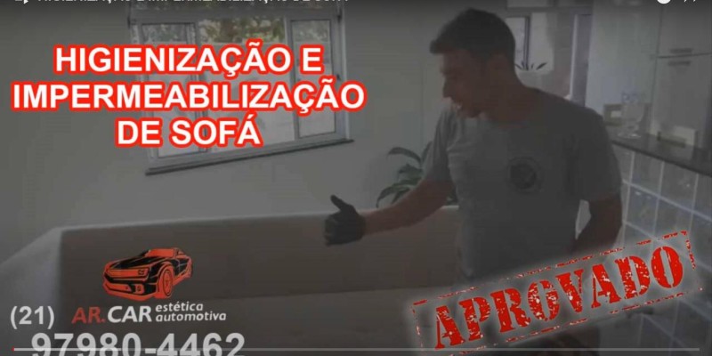 HIGIENIZAÇÃO E IMPERMEABILIZAÇÃO DE SOFÁ