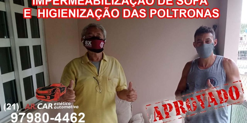 IMPERMEABILIZAÇÃO DE SOFÁ E HIGIENIZAÇÃO DAS POLTRONAS